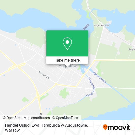 Handel Uslugi Ewa Haraburda w Augustowie map