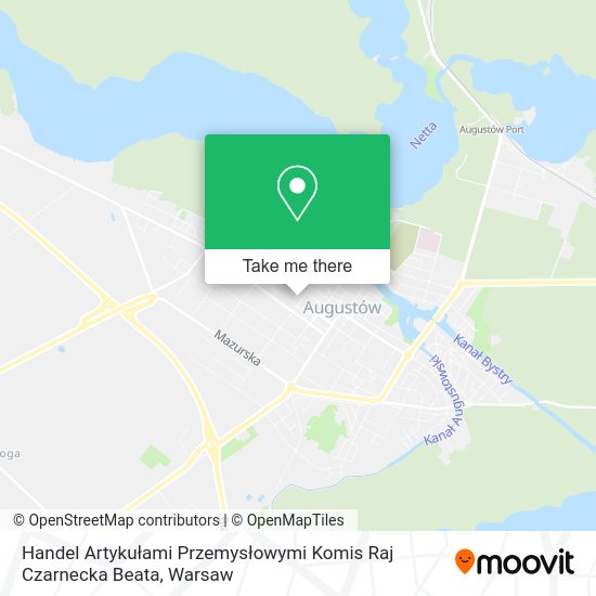 Handel Artykułami Przemysłowymi Komis Raj Czarnecka Beata map