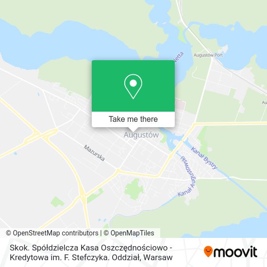 Skok. Spółdzielcza Kasa Oszczędnościowo - Kredytowa im. F. Stefczyka. Oddział map