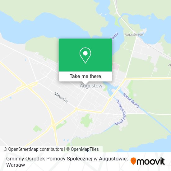 Gminny Osrodek Pomocy Spolecznej w Augustowie map