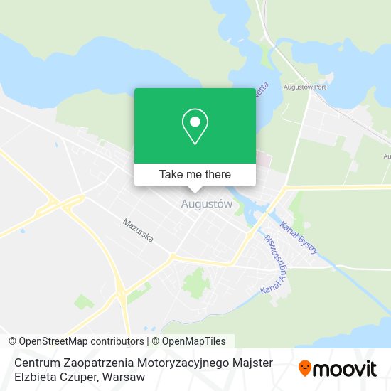 Centrum Zaopatrzenia Motoryzacyjnego Majster Elzbieta Czuper map