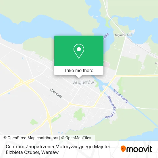 Карта Centrum Zaopatrzenia Motoryzacyjnego Majster Elzbieta Czuper