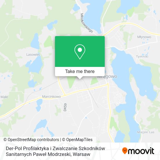 Der-Pol Profilaktyka i Zwalczanie Szkodników Sanitarnych Paweł Modrzeski map