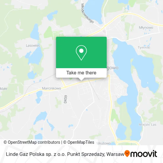 Карта Linde Gaz Polska sp. z o.o. Punkt Sprzedaży