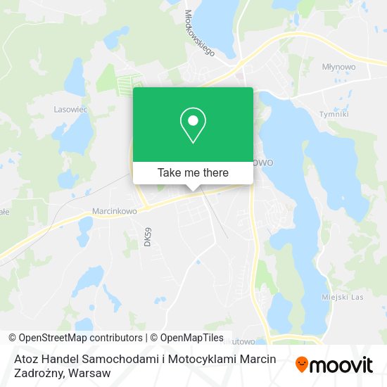 Atoz Handel Samochodami i Motocyklami Marcin Zadrożny map