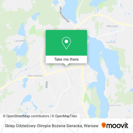 Sklep Odzieżowy Olimpia Bożena Sieracka map