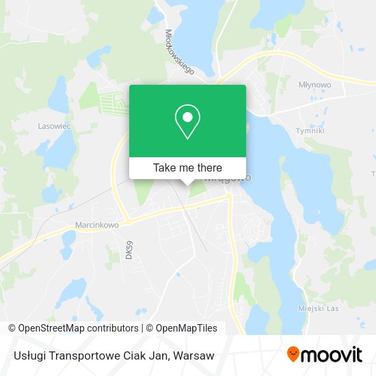 Usługi Transportowe Ciak Jan map