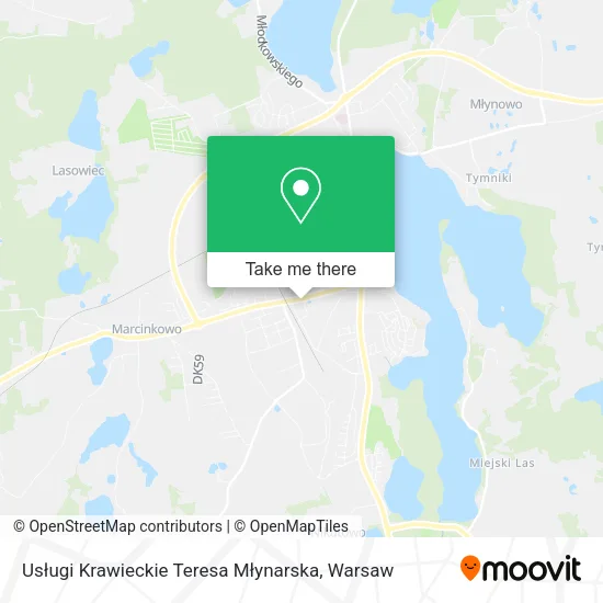 Карта Usługi Krawieckie Teresa Młynarska