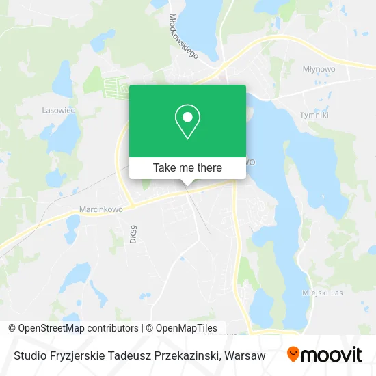 Studio Fryzjerskie Tadeusz Przekazinski map