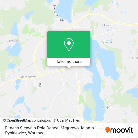 Fitness Siłownia Pole Dance -Mrągowo Jolanta Rynkiewicz map