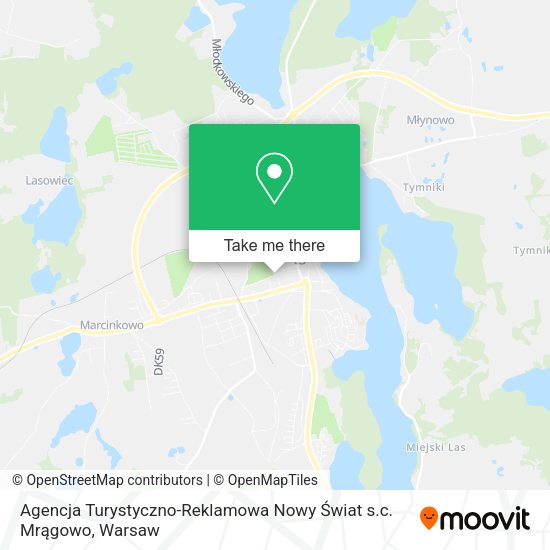 Agencja Turystyczno-Reklamowa Nowy Świat s.c. Mrągowo map