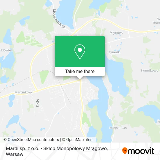 Карта Mardi sp. z o.o. - Sklep Monopolowy Mrągowo