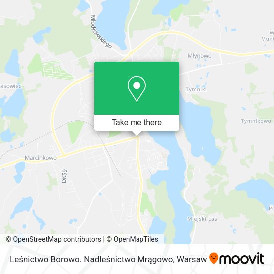 Leśnictwo Borowo. Nadleśnictwo Mrągowo map