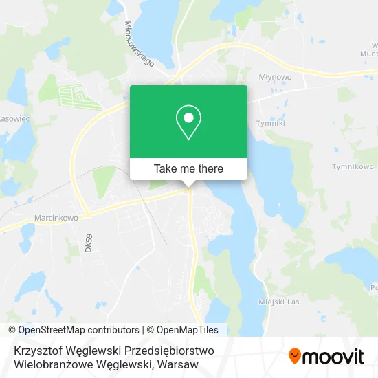 Карта Krzysztof Węglewski Przedsiębiorstwo Wielobranżowe Węglewski