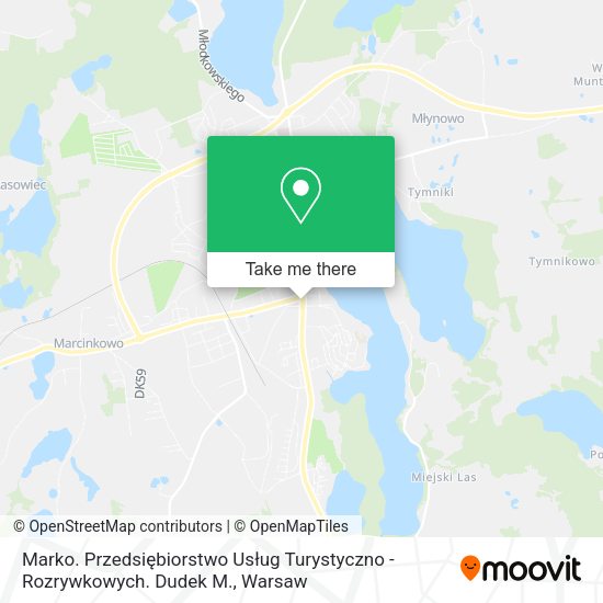 Marko. Przedsiębiorstwo Usług Turystyczno - Rozrywkowych. Dudek M. map