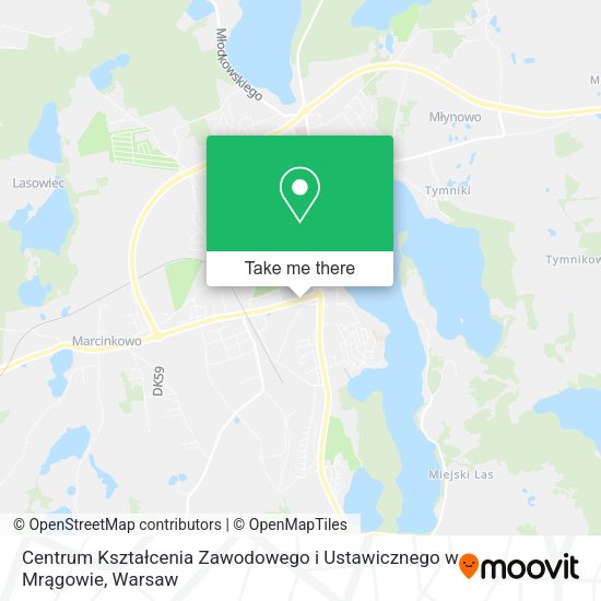 Centrum Kształcenia Zawodowego i Ustawicznego w Mrągowie map