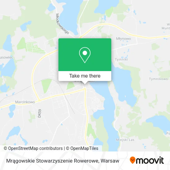 Карта Mrągowskie Stowarzyszenie Rowerowe