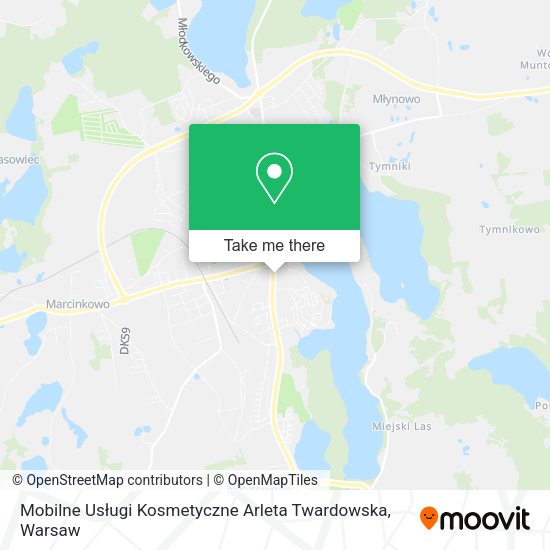 Mobilne Usługi Kosmetyczne Arleta Twardowska map