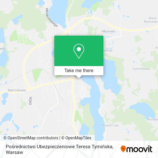 Pośrednictwo Ubezpieczeniowe Teresa Tymińska map