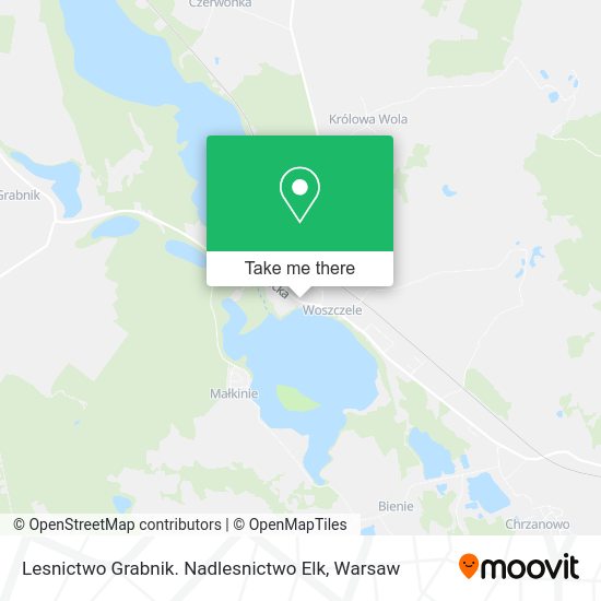 Lesnictwo Grabnik. Nadlesnictwo Elk map