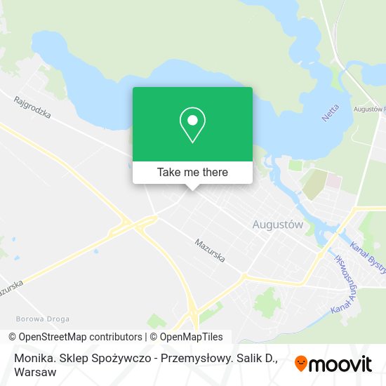 Monika. Sklep Spożywczo - Przemysłowy. Salik D. map