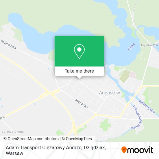 Adam Transport Ciężarowy Andrzej Dziądziak map