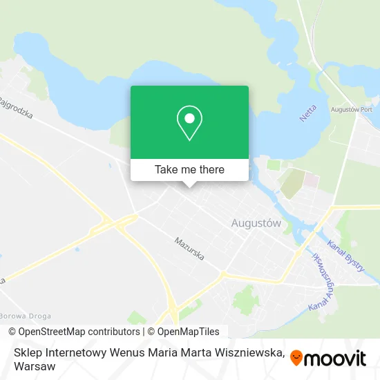 Карта Sklep Internetowy Wenus Maria Marta Wiszniewska