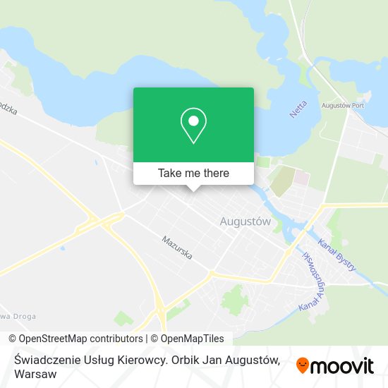 Świadczenie Usług Kierowcy. Orbik Jan Augustów map