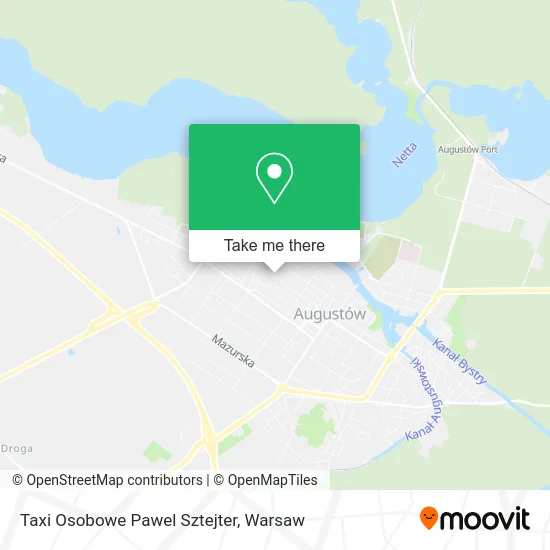 Карта Taxi Osobowe Pawel Sztejter