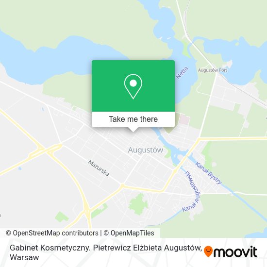 Gabinet Kosmetyczny. Pietrewicz Elżbieta Augustów map