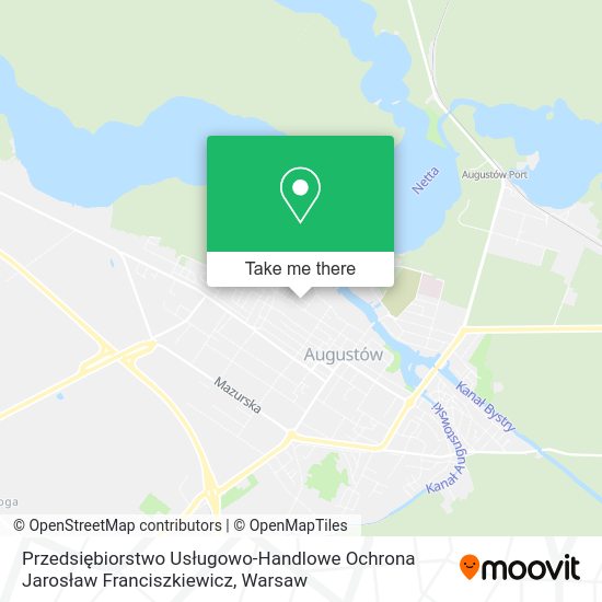 Przedsiębiorstwo Usługowo-Handlowe Ochrona Jarosław Franciszkiewicz map