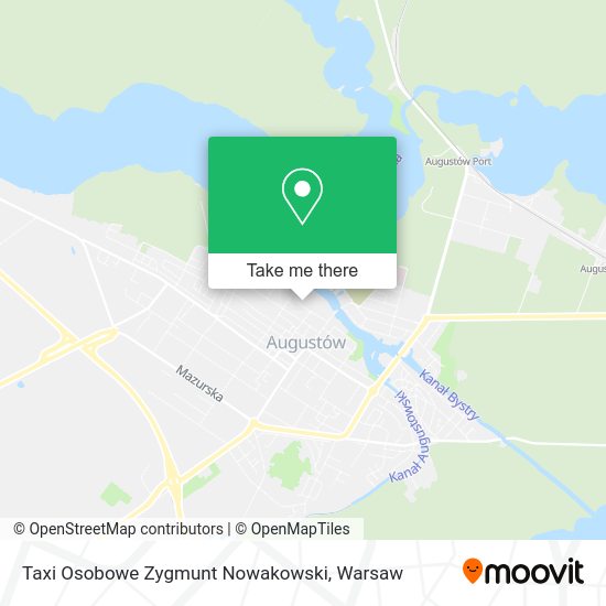 Карта Taxi Osobowe Zygmunt Nowakowski