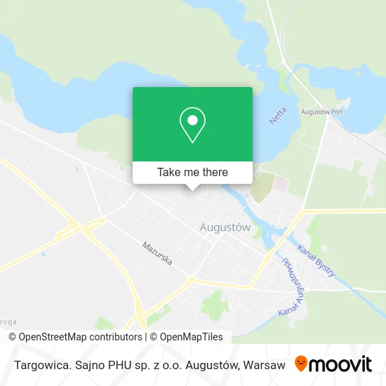 Карта Targowica. Sajno PHU sp. z o.o. Augustów