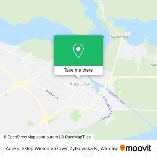 Adeks. Sklep Wielobranżowy. Żytkowska K. map