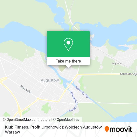 Klub Fitness. Profit Urbanowicz Wojciech Augustów map