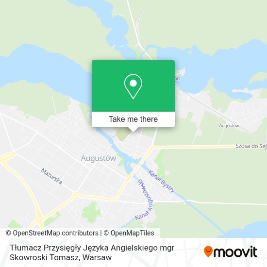 Tłumacz Przysięgły Języka Angielskiego mgr Skowroski Tomasz map