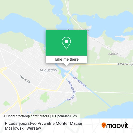 Карта Przedsiębiorstwo Prywatne Monter Maciej Masłowski