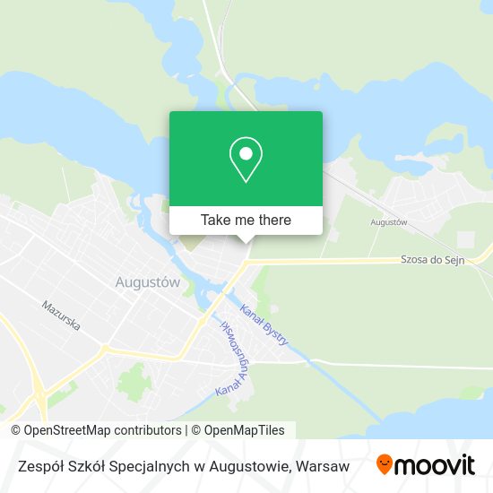 Zespół Szkół Specjalnych w Augustowie map