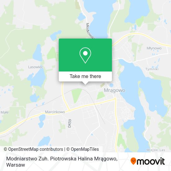 Modniarstwo Zuh. Piotrowska Halina Mrągowo map