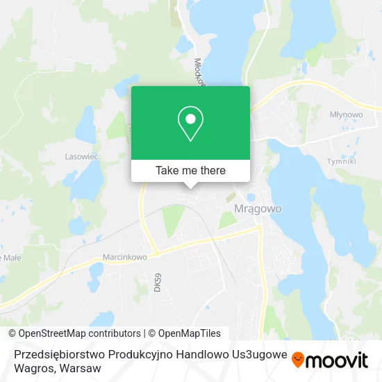 Карта Przedsiębiorstwo Produkcyjno Handlowo Us3ugowe Wagros
