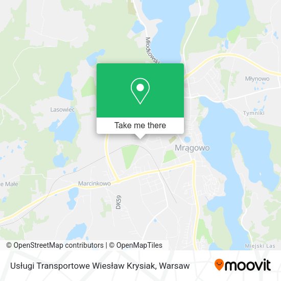 Usługi Transportowe Wiesław Krysiak map