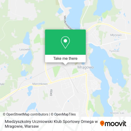 Miedzyszkolny Uczniowski Klub Sportowy Omega w Mragowie map