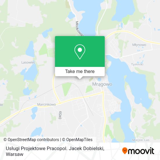 Usługi Projektowe Pracopol. Jacek Dobielski map