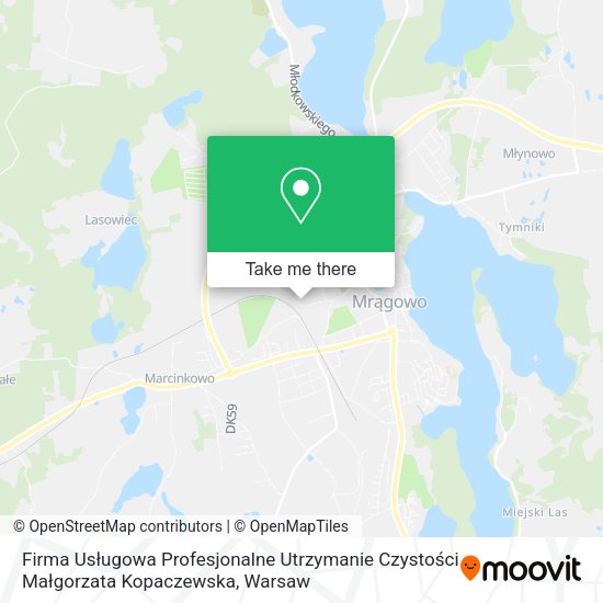 Firma Usługowa Profesjonalne Utrzymanie Czystości Małgorzata Kopaczewska map