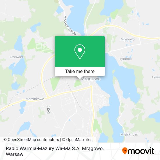 Radio Warmia-Mazury Wa-Ma S.A. Mrągowo map