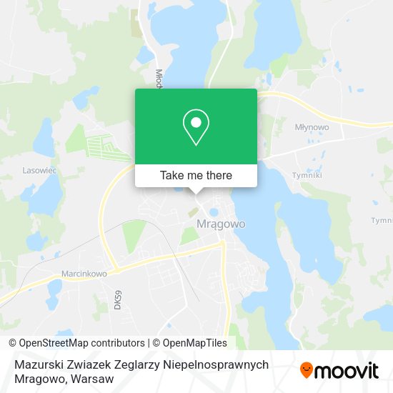 Mazurski Zwiazek Zeglarzy Niepelnosprawnych Mragowo map