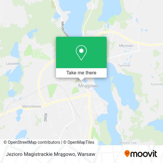 Jezioro Magistrackie Mrągowo map