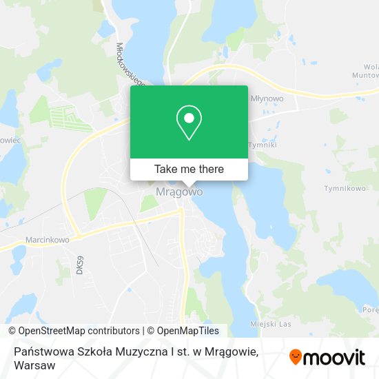 Państwowa Szkoła Muzyczna I st. w Mrągowie map