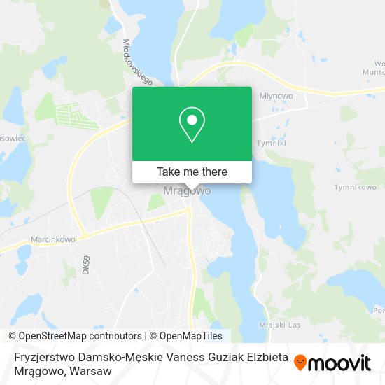 Fryzjerstwo Damsko-Męskie Vaness Guziak Elżbieta Mrągowo map