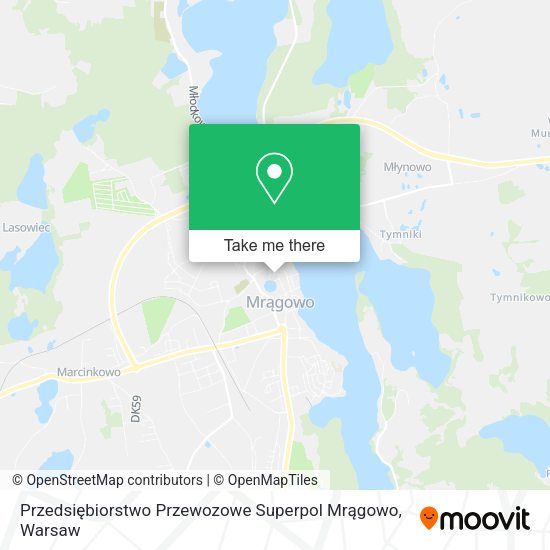 Przedsiębiorstwo Przewozowe Superpol Mrągowo map